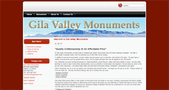 Desktop Screenshot of gilavalleymonuments.com