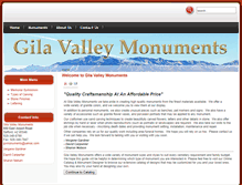 Tablet Screenshot of gilavalleymonuments.com